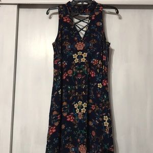Blue floral dress